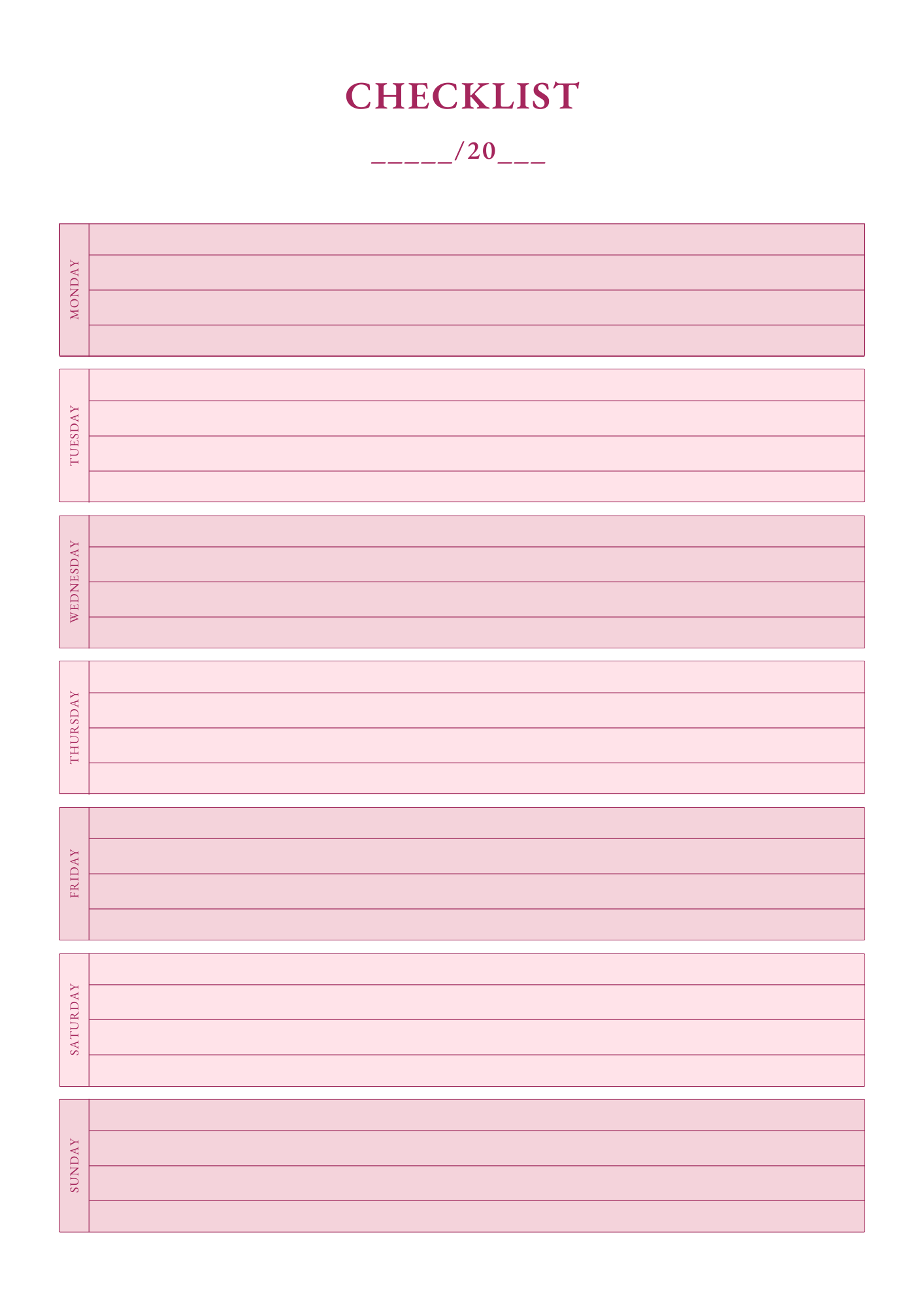 Checklist