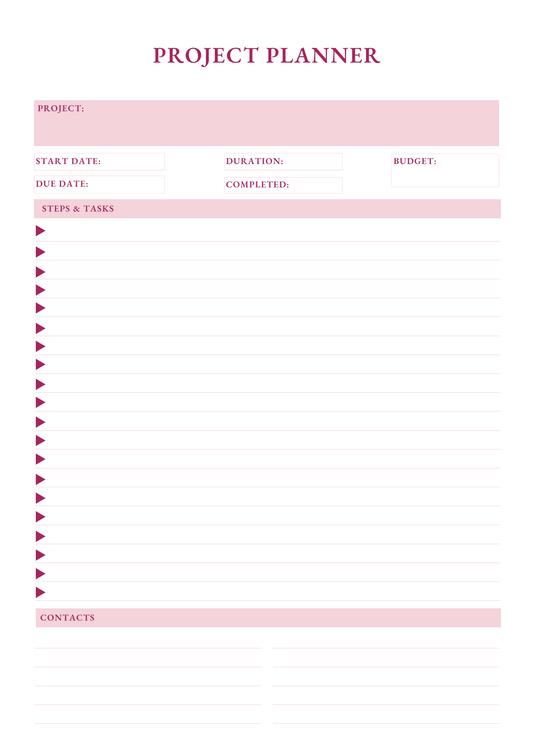 Projects planner