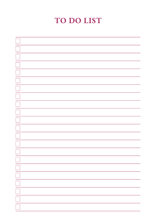 To-do list